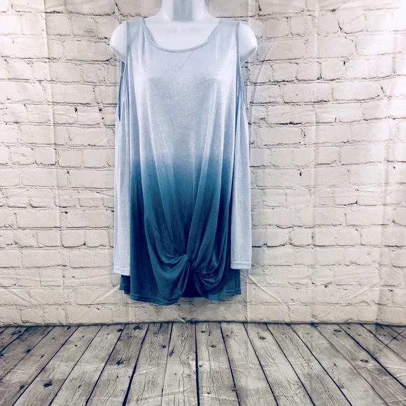 ♦️1 Left♦️NWT-Kori-Cold Shoulder Twist Tie Front Women - Measurements in Pics - Picture 1 of 16